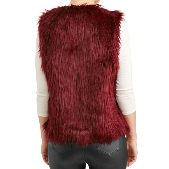 Jason Maxwell - Burgundy Faux Fur Vest - Size Large - NWT - Picture 4 of 8